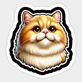 Exotic Shorthair Fat Cat Sticker